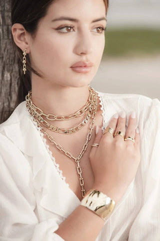 Eklexic - Women's Large Domed Cuff Bracelet