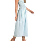 Elan - Striped Spaghetti Strap Maxi Dress