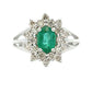1.43ct Emerald Diamond Ring 14KT White Gold