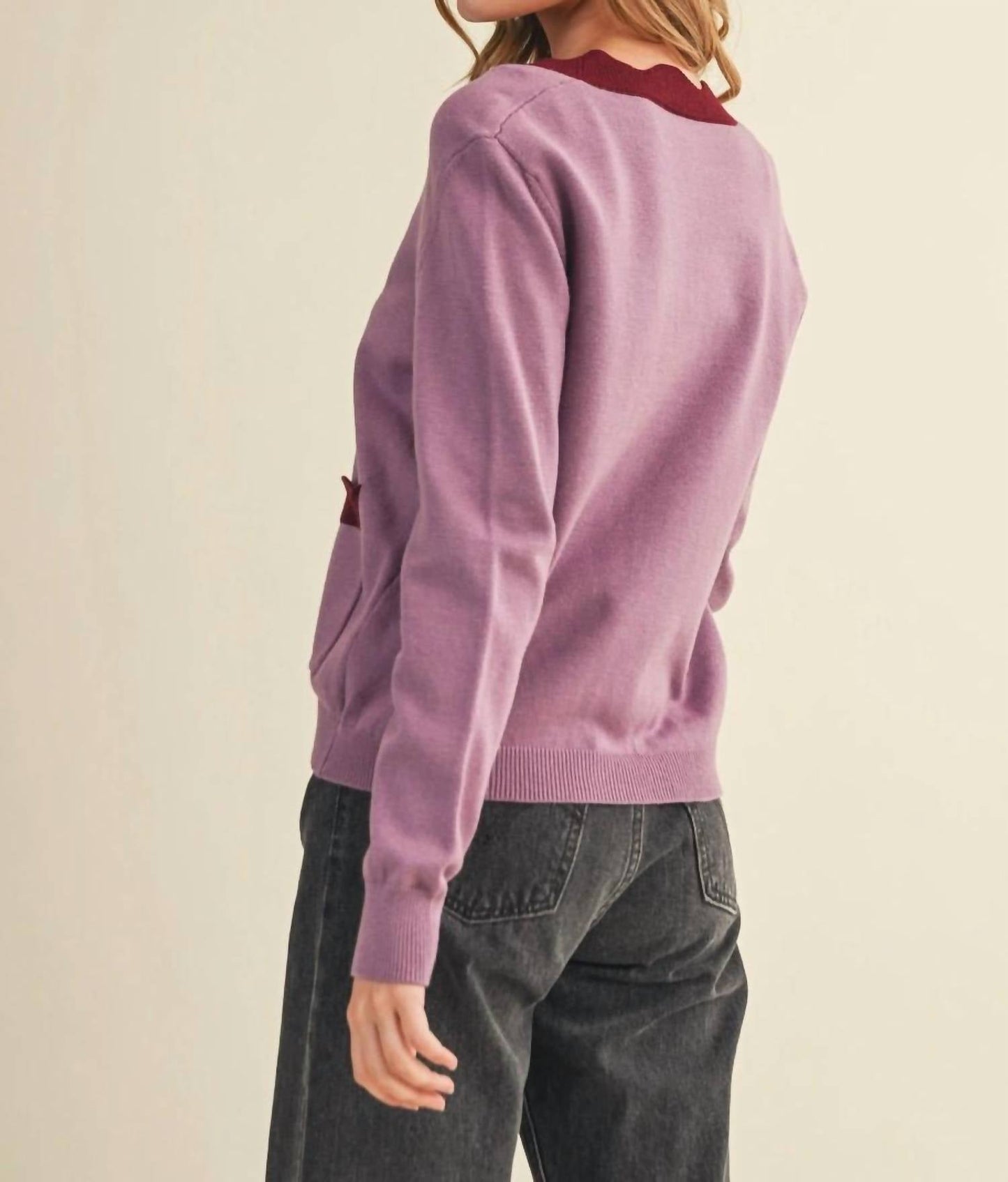 &Merci - Scalloped Sweater Cardigan