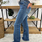 Risen - Mid Rise Fray Hem Bootcut Jeans