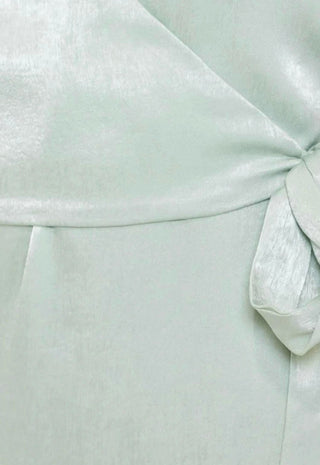 Le Lis - Bust wrapped and tie satin midi dress