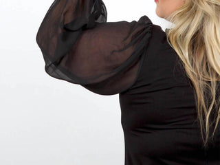 Karen Kane - Sheer Sleeve Mini Dress - Plus