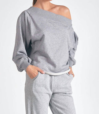Elan - LS Off Shoulder Top