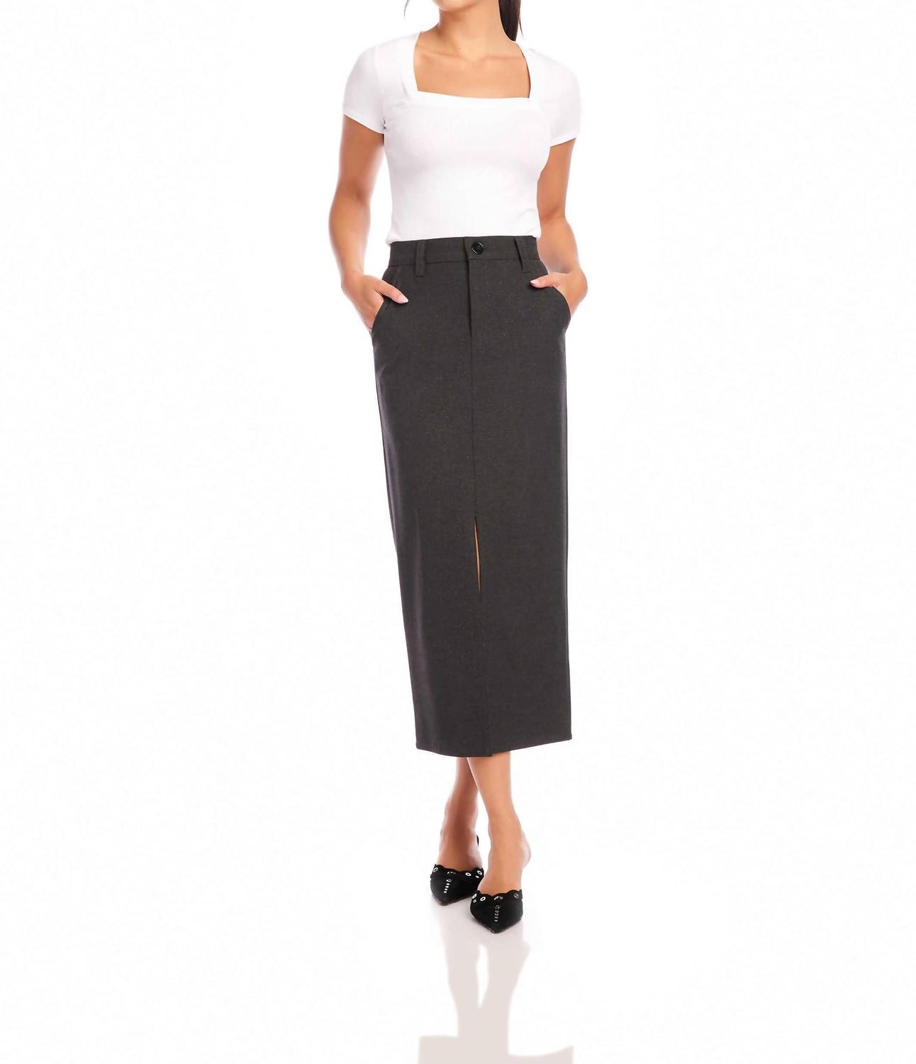 Fifteen Twenty - Claire Pencil Silhouette Skirt
