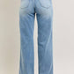 Judy Blue - Mid-rise Tummy Control & Destroy Wide Leg Jean