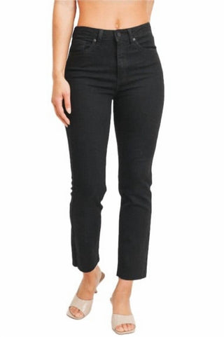 Just Black Denim - Cropped Straight Leg Jeans