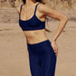 Wolven - Vegan Suede Finish Double Strap Bra