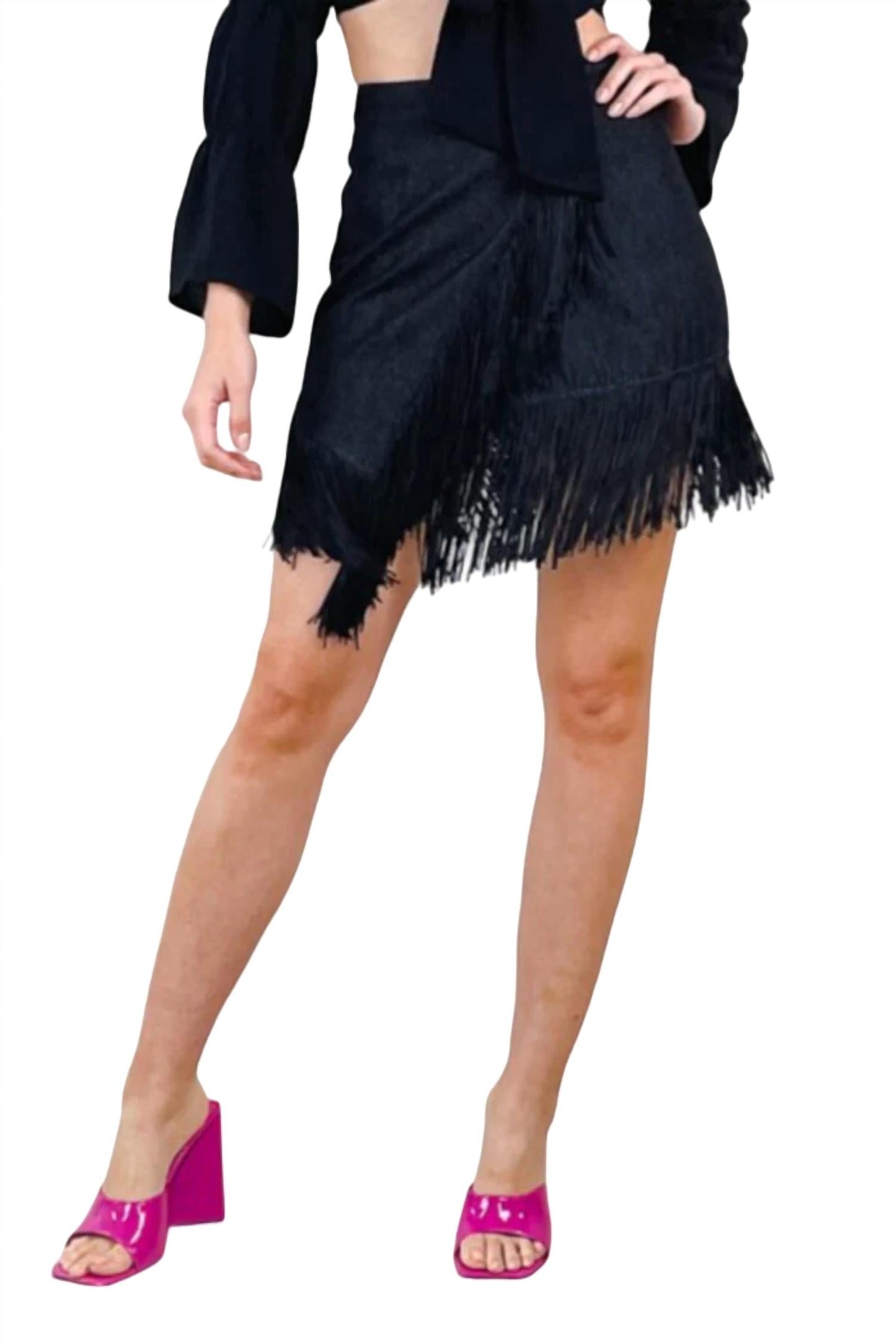 Cloud Ten - Wrap Me In Fringe Skirt