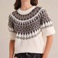 525 America - Alora Puff Sleeve Fair Isle Top