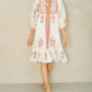 M.A.B.E. - Cadi Print Gathered Dress