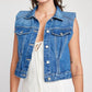Self Contrast - Arizona Crop Slim Denim Vest