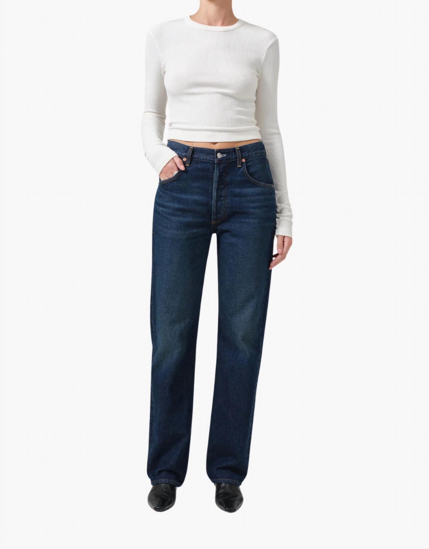 Citizens Of Humanity - Cropped Faena Crewneck T-shirt
