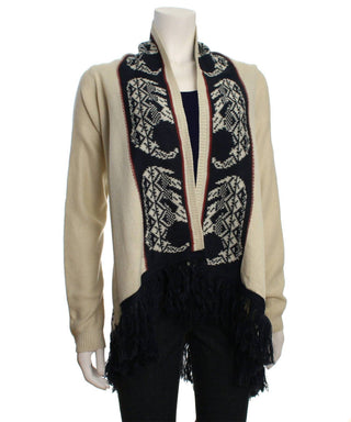 Double Zero - Women's Long Fringe Cardigan Sweater