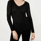 Frank Lyman - Bejweled V-neck Knit Top