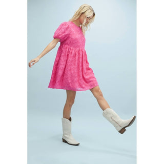 Wishlist - Textured Short Babydoll Dress