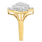 10K Yellow Gold Diamond Cocktail Ring (1/2 Cttw, J-K Color, I2-I3 Clarity) - Size 6-1/2