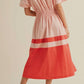 &Merci - Button Down Pleated Waist Midi Dress