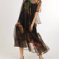 Beulahstyle - Caroleena Floral Print Sheer Dress