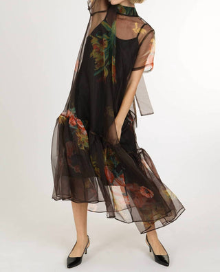 Beulahstyle - Caroleena Floral Print Sheer Dress