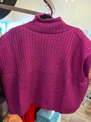 She + Sky - Pink Sweater Top