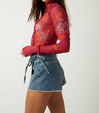 Free People - Charlie Printed Mesh Top