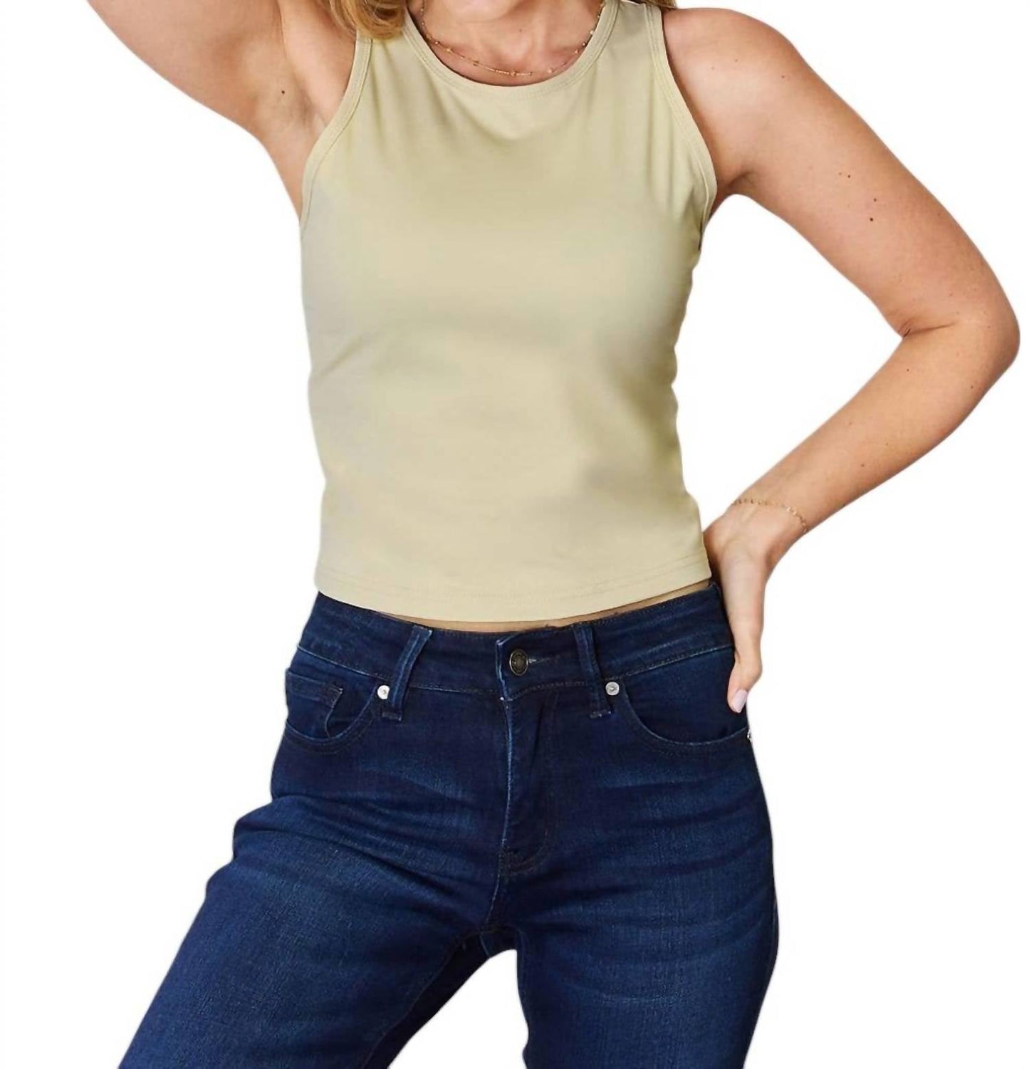 Basic Bae - Full Size Round Neck Slim Tank Top