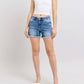 Judy Blue - High Waist Fray Hem Denim Short