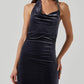 Astr - Eugenie Velvet Halter Midi Dress