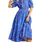 Style Usa - Vibrant Ruffle Smocked Midi Dress