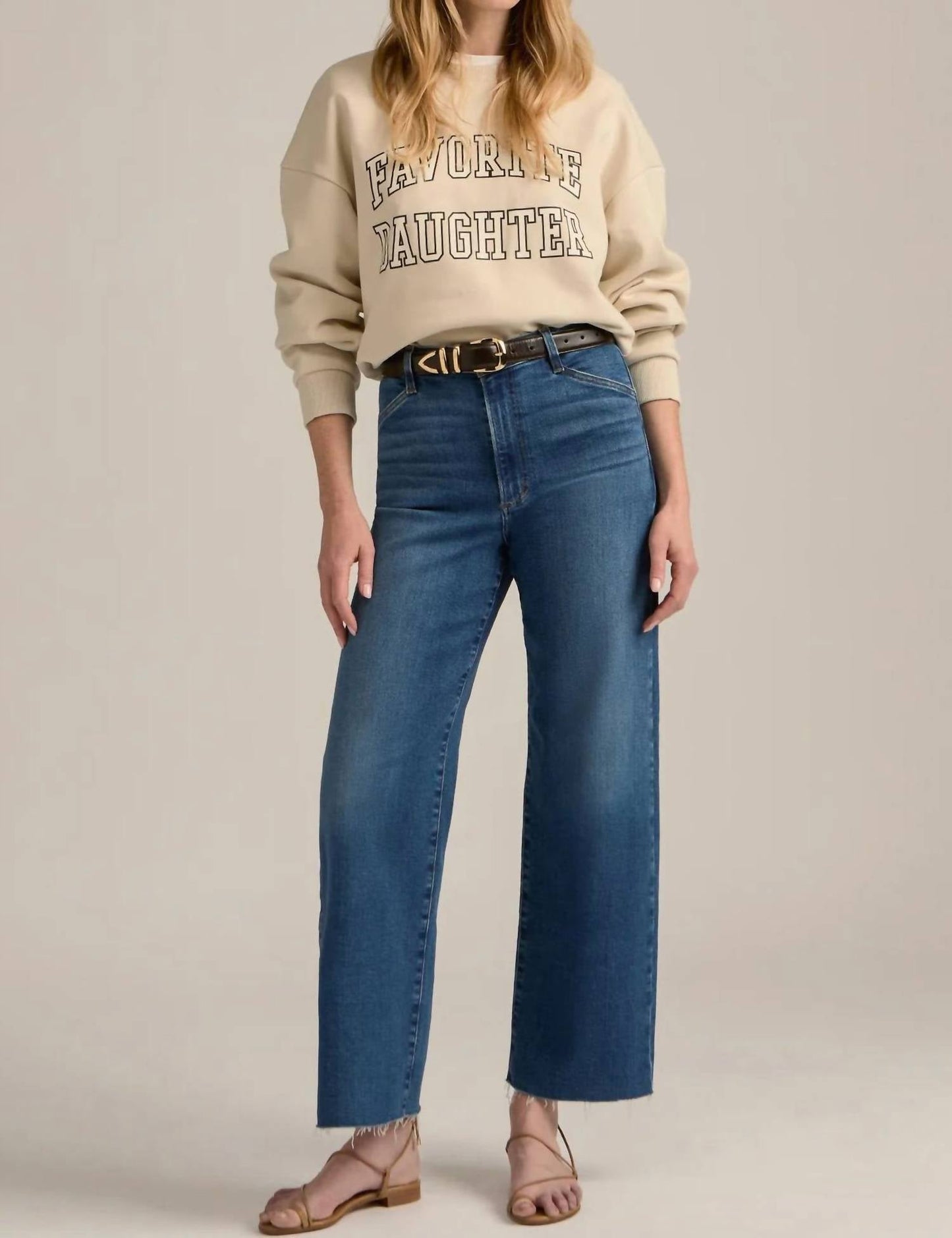 Favorite Daughter - Cropped Collegiate Sweatshirt