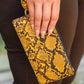 123 Amore - Women's Clear Break Snakeskin Clutch
