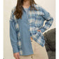 Blu Pepper - Colorblock Plaid Long Sleeve Button Down Shirt