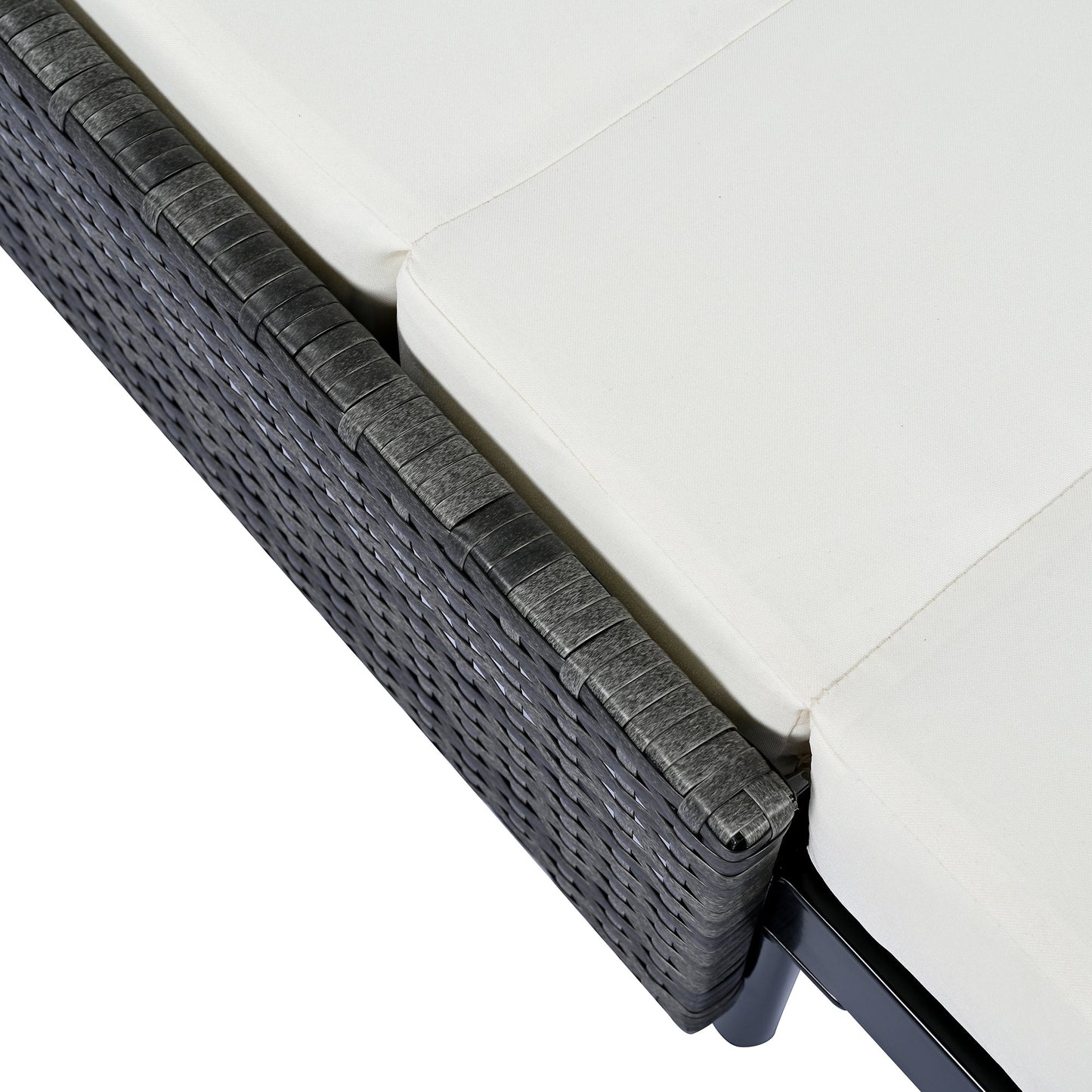 TREXM Outdoor Daybed with Adjustable Backrest