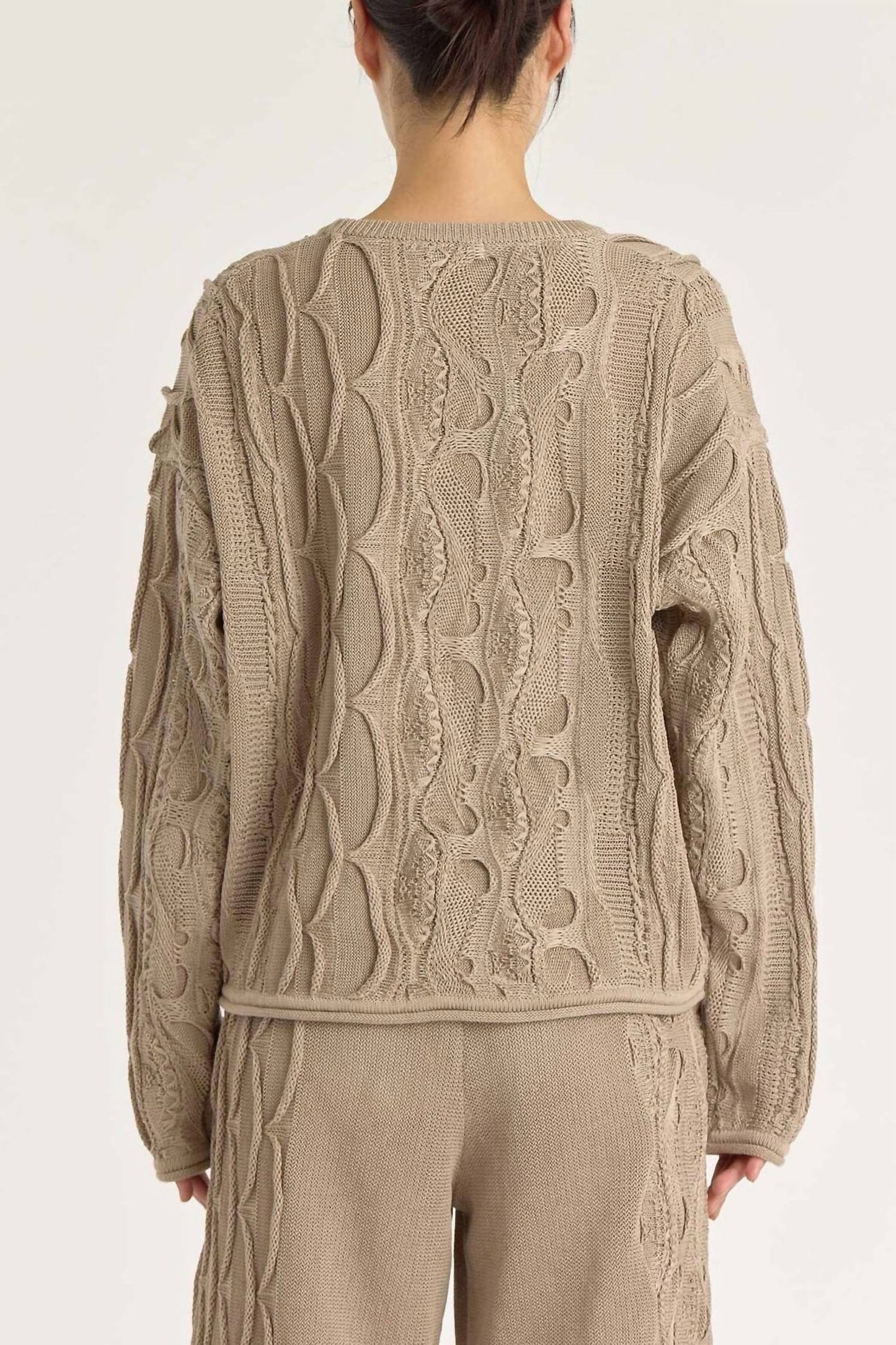 Black Crane - Cable Summer Knit Top