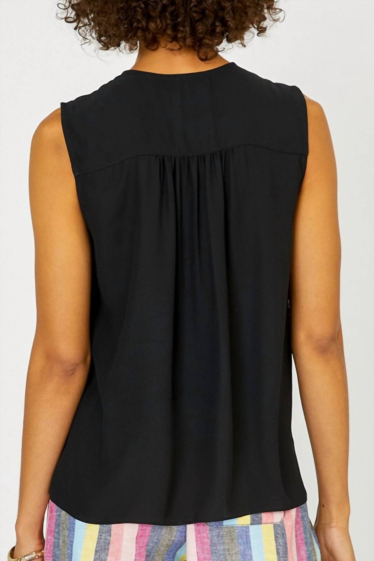 Current Air - Sleeveless Split Neckline Top