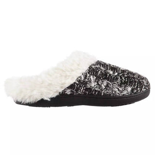 Isotoner - Women's Chunky Cable Knit Erin Hoodback Slippers