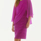 Joseph Ribkoff - Chiffon Overlay Textured Sheath Dress