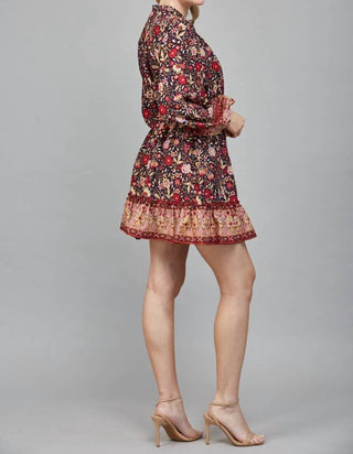 Fate - Floral Smocked Waist Mini Dress