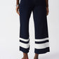 Joseph Ribkoff - Placement Stripe Sweater Knit Culotte Pant