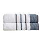 Decorative Cotton Stripe Bath Towel Set - Noelle Collection