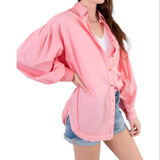 Free People - Happy Hour Solid Poplin Top