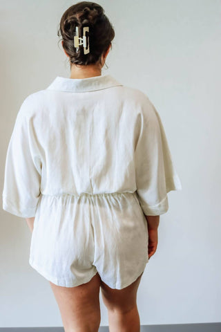 Mable - Button Down Collared Romper