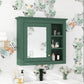 Wall Mounted Medicine Cabinet With Mirror and 3 Open Shelves