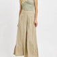 Risen - Shirring Detail Wide Leg Pants