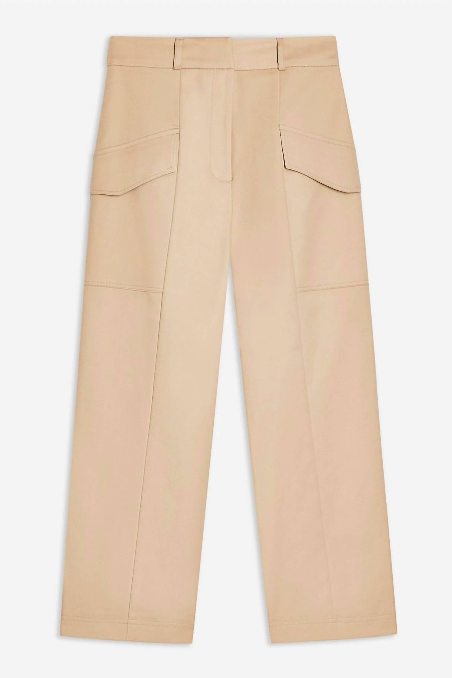 Topshop - High Rise Wide Leg Cropped Utility Pants
