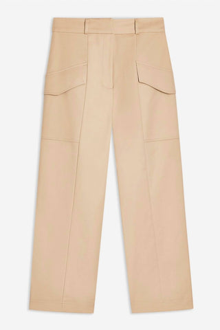 Topshop - High Rise Wide Leg Cropped Utility Pants