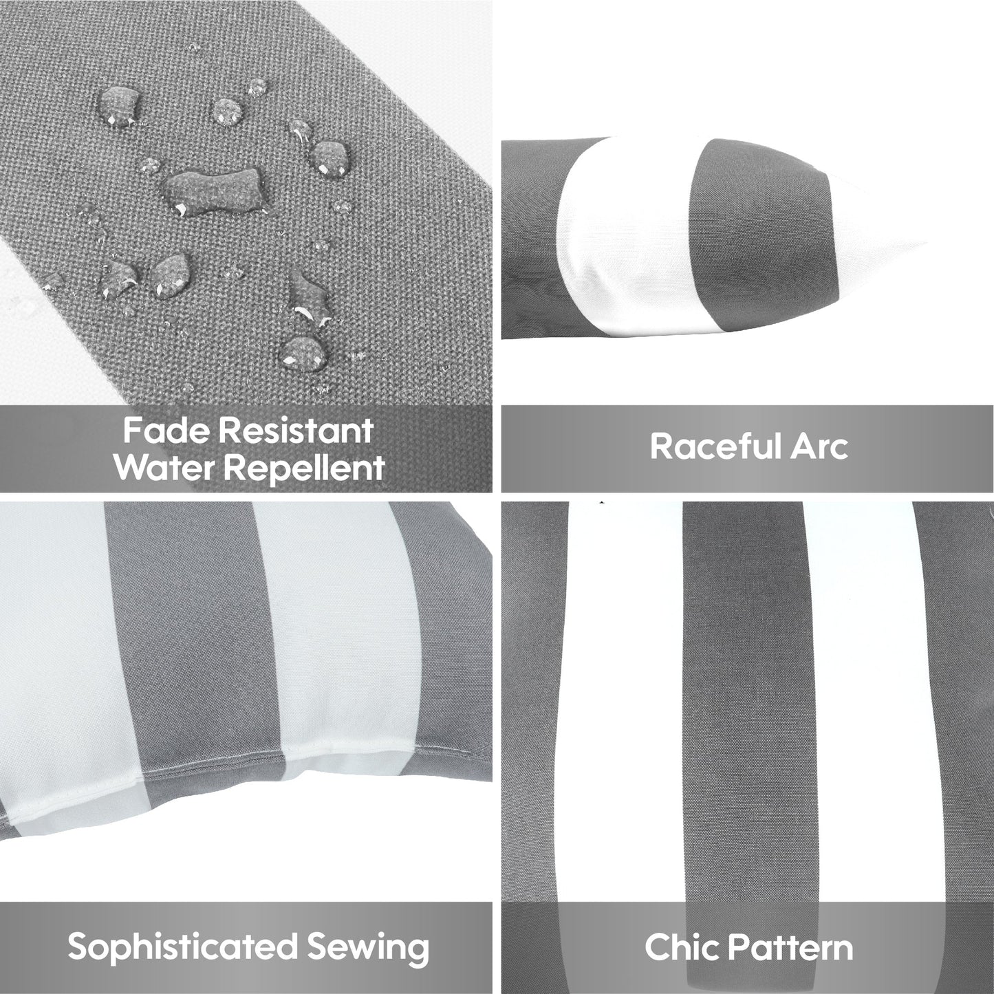 2 Pack Outdoor Throw Pillows (18x18 Inch)