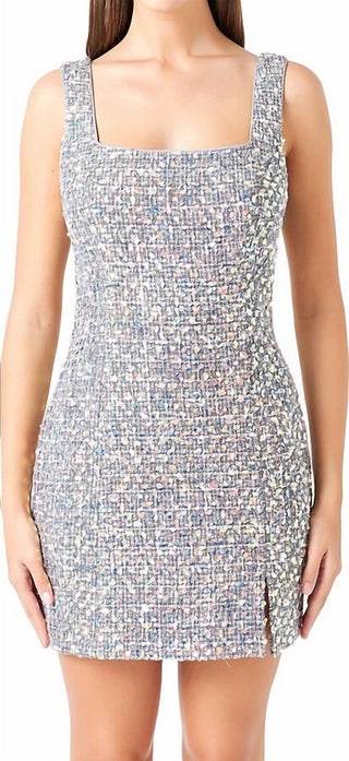 Endless Rose - Sequin Tweed Mini Dress