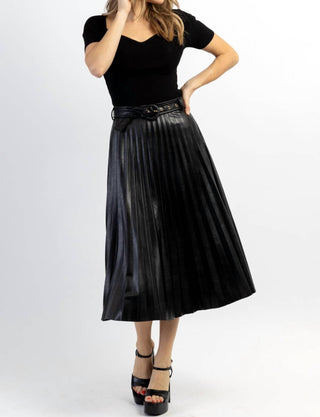 A.Ren - Camden Faux Leather Midi Skirt